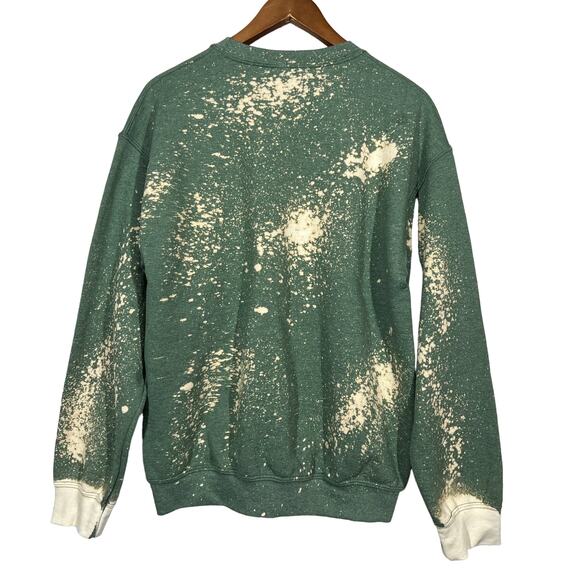 NEW! Tis The Season Bleach Dye Christmas Sweatshirt Sweater - M - Picture 4 of 4